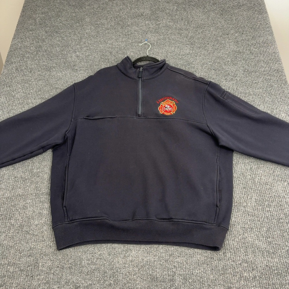 Wakefield Fire 5.11 Tactical Quarter Zip Pullover Mens XL Navy Blue Cotton Blend